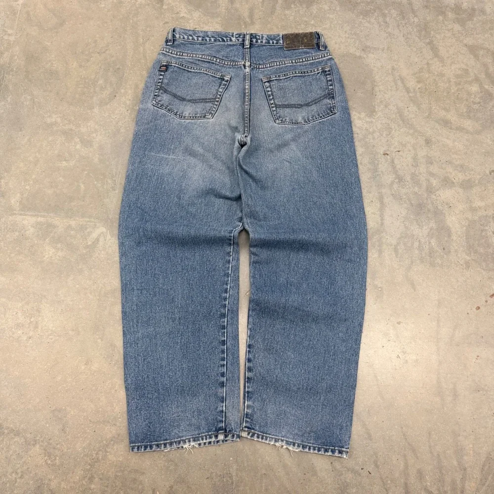 90s Men Unionbay Side Zip Wide Leg Skater Denim Jeans 32x30